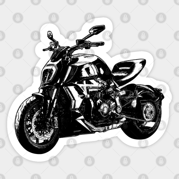 Diavel 1260S Sketch Art Sticker by KAM Std